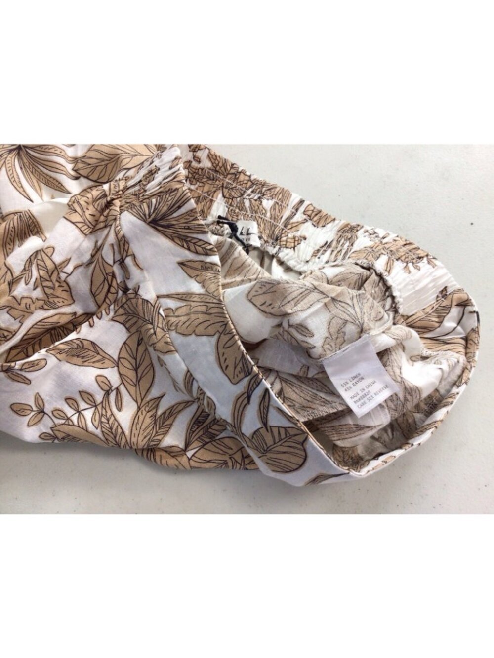 Nicole Miller Floral Linen Pants Womens Medium New - Picture 4 of 6